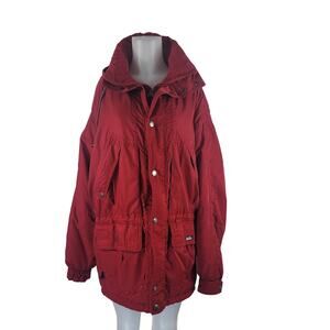 Killy Technical Equipment Women's Red Hooded Snow Parka Jacket XL